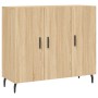 Aparador de madera de ingeniería roble Sonoma 90x34x80 cm de vidaXL, Aparadores - Ref: Foro24-828127, Precio: 80,90 €, Descue...