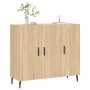 Aparador de madera de ingeniería roble Sonoma 90x34x80 cm de vidaXL, Aparadores - Ref: Foro24-828127, Precio: 80,90 €, Descue...