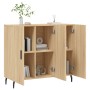 Aparador de madera de ingeniería roble Sonoma 90x34x80 cm de vidaXL, Aparadores - Ref: Foro24-828127, Precio: 80,90 €, Descue...