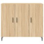 Aparador de madera de ingeniería roble Sonoma 90x34x80 cm de vidaXL, Aparadores - Ref: Foro24-828127, Precio: 80,90 €, Descue...