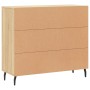 Aparador de madera de ingeniería roble Sonoma 90x34x80 cm de vidaXL, Aparadores - Ref: Foro24-828127, Precio: 80,90 €, Descue...