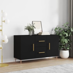 Black engineered wood sideboard 100x36x60 cm by vidaXL, Sideboards - Ref: Foro24-828157, Price: 98,88 €, Discount: %