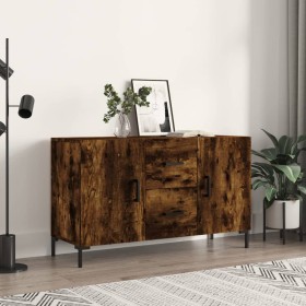 Smoked oak engineered wood sideboard 100x36x60 cm by vidaXL, Sideboards - Ref: Foro24-828177, Price: 87,69 €, Discount: %