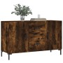 Smoked oak engineered wood sideboard 100x36x60 cm by vidaXL, Sideboards - Ref: Foro24-828177, Price: 87,69 €, Discount: %