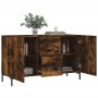 Smoked oak engineered wood sideboard 100x36x60 cm by vidaXL, Sideboards - Ref: Foro24-828177, Price: 87,69 €, Discount: %