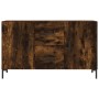 Smoked oak engineered wood sideboard 100x36x60 cm by vidaXL, Sideboards - Ref: Foro24-828177, Price: 87,69 €, Discount: %