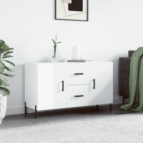 Glossy white engineered wood sideboard 100x36x60 cm by vidaXL, Sideboards - Ref: Foro24-828182, Price: 65,99 €, Discount: %