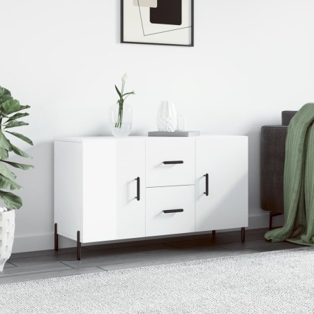 Glossy white engineered wood sideboard 100x36x60 cm by vidaXL, Sideboards - Ref: Foro24-828182, Price: 65,18 €, Discount: %