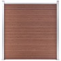 Fence set 2 square + 1 oblique WPC brown 446x186 cm by vidaXL, fence panels - Ref: Foro24-3053216, Price: 689,37 €, Discount: %