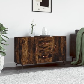 Smoked oak engineered wood sideboard 100x36x60 cm by vidaXL, Sideboards - Ref: Foro24-828145, Price: 58,99 €, Discount: %