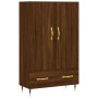 Aparador alto madera de ingeniería roble marrón 69,5x31x115 cm de vidaXL, Aparadores - Ref: Foro24-828219, Precio: 87,22 €, D...