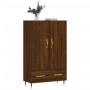 Aparador alto madera de ingeniería roble marrón 69,5x31x115 cm de vidaXL, Aparadores - Ref: Foro24-828219, Precio: 87,22 €, D...