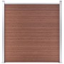 Fence set 3 square + 1 oblique WPC brown 619x186 cm by vidaXL, fence panels - Ref: Foro24-3053217, Price: 900,99 €, Discount: %