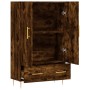 Aparador alto madera de ingeniería roble ahumado 69,5x31x115 cm de vidaXL, Aparadores - Ref: Foro24-828225, Precio: 83,99 €, ...