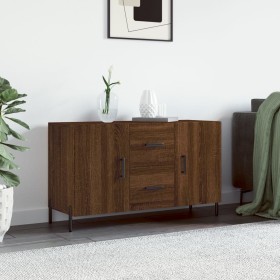 Brown oak engineered wood sideboard 100x36x60 cm by vidaXL, Sideboards - Ref: Foro24-828187, Price: 81,00 €, Discount: %