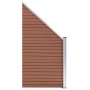 Fence set 3 square + 1 oblique WPC brown 619x186 cm by vidaXL, fence panels - Ref: Foro24-3053217, Price: 900,99 €, Discount: %