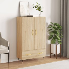 Aparador alto madera de ingeniería roble Sonoma 69,5x31x115 cm de vidaXL, Aparadores - Ref: Foro24-828215, Precio: 85,99 €, D...