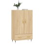 Aparador alto madera de ingeniería roble Sonoma 69,5x31x115 cm de vidaXL, Aparadores - Ref: Foro24-828215, Precio: 86,35 €, D...