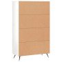 Aparador alto madera de ingeniería blanco brillo 69,5x31x115 cm de vidaXL, Aparadores - Ref: Foro24-828206, Precio: 88,79 €, ...