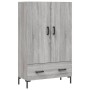 Tall Sonoma gray engineered wood sideboard 69.5x31x115 cm by vidaXL, Sideboards - Ref: Foro24-828242, Price: 91,26 €, Discoun...