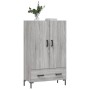 Tall Sonoma gray engineered wood sideboard 69.5x31x115 cm by vidaXL, Sideboards - Ref: Foro24-828242, Price: 91,26 €, Discoun...