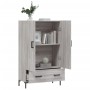 Aparador alto madera de ingeniería gris Sonoma 69,5x31x115 cm de vidaXL, Aparadores - Ref: Foro24-828242, Precio: 91,26 €, De...