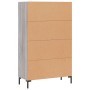 Aparador alto madera de ingeniería gris Sonoma 69,5x31x115 cm de vidaXL, Aparadores - Ref: Foro24-828242, Precio: 91,26 €, De...