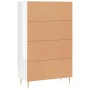 Aparador alto madera de ingeniería blanco brillo 69,5x31x115 cm de vidaXL, Aparadores - Ref: Foro24-828222, Precio: 91,17 €, ...