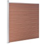 Fence set 4 square + 1 oblique WPC brown 792x186 cm by vidaXL, fence panels - Ref: Foro24-3053218, Price: 1,00 €, Discount: %