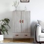 Tall Sonoma gray engineered wood sideboard 69.5x31x115 cm by vidaXL, Sideboards - Ref: Foro24-828210, Price: 86,22 €, Discoun...