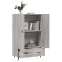 Tall Sonoma gray engineered wood sideboard 69.5x31x115 cm by vidaXL, Sideboards - Ref: Foro24-828210, Price: 86,22 €, Discoun...