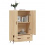 Aparador alto madera de ingeniería roble Sonoma 69,5x31x115 cm de vidaXL, Aparadores - Ref: Foro24-828207, Precio: 83,51 €, D...