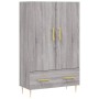 Tall Sonoma Gray Engineered Wood Sideboard 69.5x31x115 cm by vidaXL, Sideboards - Ref: Foro24-828226, Price: 71,58 €, Discoun...