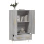 Aparador alto madera de ingeniería gris Sonoma 69,5x31x115 cm de vidaXL, Aparadores - Ref: Foro24-828226, Precio: 71,47 €, De...