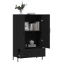 Tall black engineered wood sideboard 69.5x31x115 cm by vidaXL, Sideboards - Ref: Foro24-828237, Price: 92,07 €, Discount: %