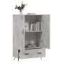 Aparador alto madera de ingeniería gris hormigón 69,5x31x115 cm de vidaXL, Aparadores - Ref: Foro24-828208, Precio: 83,08 €, ...