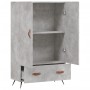 Aparador alto madera de ingeniería gris hormigón 69,5x31x115 cm de vidaXL, Aparadores - Ref: Foro24-828208, Precio: 83,08 €, ...