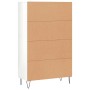 Aparador alto madera de ingeniería blanco brillo 69,5x31x115 cm de vidaXL, Aparadores - Ref: Foro24-828230, Precio: 89,16 €, ...