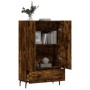 Aparador alto madera de ingeniería roble ahumado 69,5x31x115 cm de vidaXL, Aparadores - Ref: Foro24-828257, Precio: 84,83 €, ...