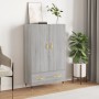 Tall Sonoma Gray Engineered Wood Sideboard 69.5x31x115 cm by vidaXL, Sideboards - Ref: Foro24-828218, Price: 86,90 €, Discoun...