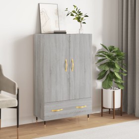 Tall Sonoma Gray Engineered Wood Sideboard 69.5x31x115 cm by vidaXL, Sideboards - Ref: Foro24-828218, Price: 63,46 €, Discoun...