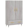 Tall Sonoma Gray Engineered Wood Sideboard 69.5x31x115 cm by vidaXL, Sideboards - Ref: Foro24-828218, Price: 86,90 €, Discoun...