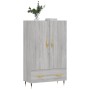 Tall Sonoma Gray Engineered Wood Sideboard 69.5x31x115 cm by vidaXL, Sideboards - Ref: Foro24-828218, Price: 86,90 €, Discoun...