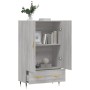 Tall Sonoma Gray Engineered Wood Sideboard 69.5x31x115 cm by vidaXL, Sideboards - Ref: Foro24-828218, Price: 86,90 €, Discoun...