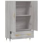 Aparador alto madera de ingeniería gris Sonoma 69,5x31x115 cm de vidaXL, Aparadores - Ref: Foro24-828218, Precio: 86,90 €, De...