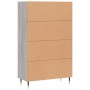 Aparador alto madera de ingeniería gris Sonoma 69,5x31x115 cm de vidaXL, Aparadores - Ref: Foro24-828218, Precio: 86,90 €, De...