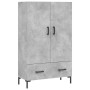 Aparador alto madera de ingeniería gris hormigón 69,5x31x115 cm de vidaXL, Aparadores - Ref: Foro24-828240, Precio: 88,48 €, ...