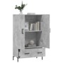 Aparador alto madera de ingeniería gris hormigón 69,5x31x115 cm de vidaXL, Aparadores - Ref: Foro24-828240, Precio: 88,48 €, ...