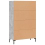 Aparador alto madera de ingeniería gris hormigón 69,5x31x115 cm de vidaXL, Aparadores - Ref: Foro24-828240, Precio: 88,48 €, ...