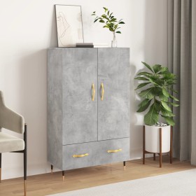 Aparador alto madera de ingeniería gris hormigón 69,5x31x115 cm de vidaXL, Aparadores - Ref: Foro24-828216, Precio: 62,48 €, ...